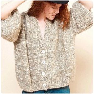 MES DEMOISELLES Appalaches Chunky Knit Wool-Blend Oversized Cardigan
